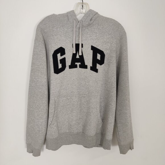 Gap Men's Silver Gray Hoodie Sweatshirt Size Small Cotton Gorpcore Athletic - Picture 1 of 7